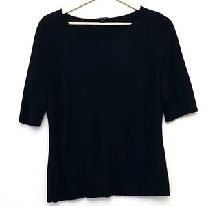 Lafayette 148 Wool 3/4 Sleeve Top Large